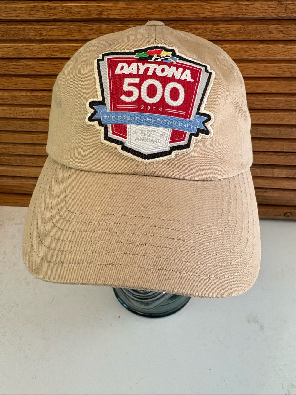 Daytona 500 2014 Embroidered Patch Khaki Baseball Cap